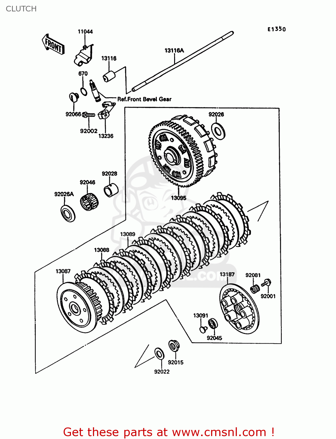 CLUTCH VN750A10 VN750 TWIN 1994 UNITED KINGDOM FR NL AR FG IT SP ST