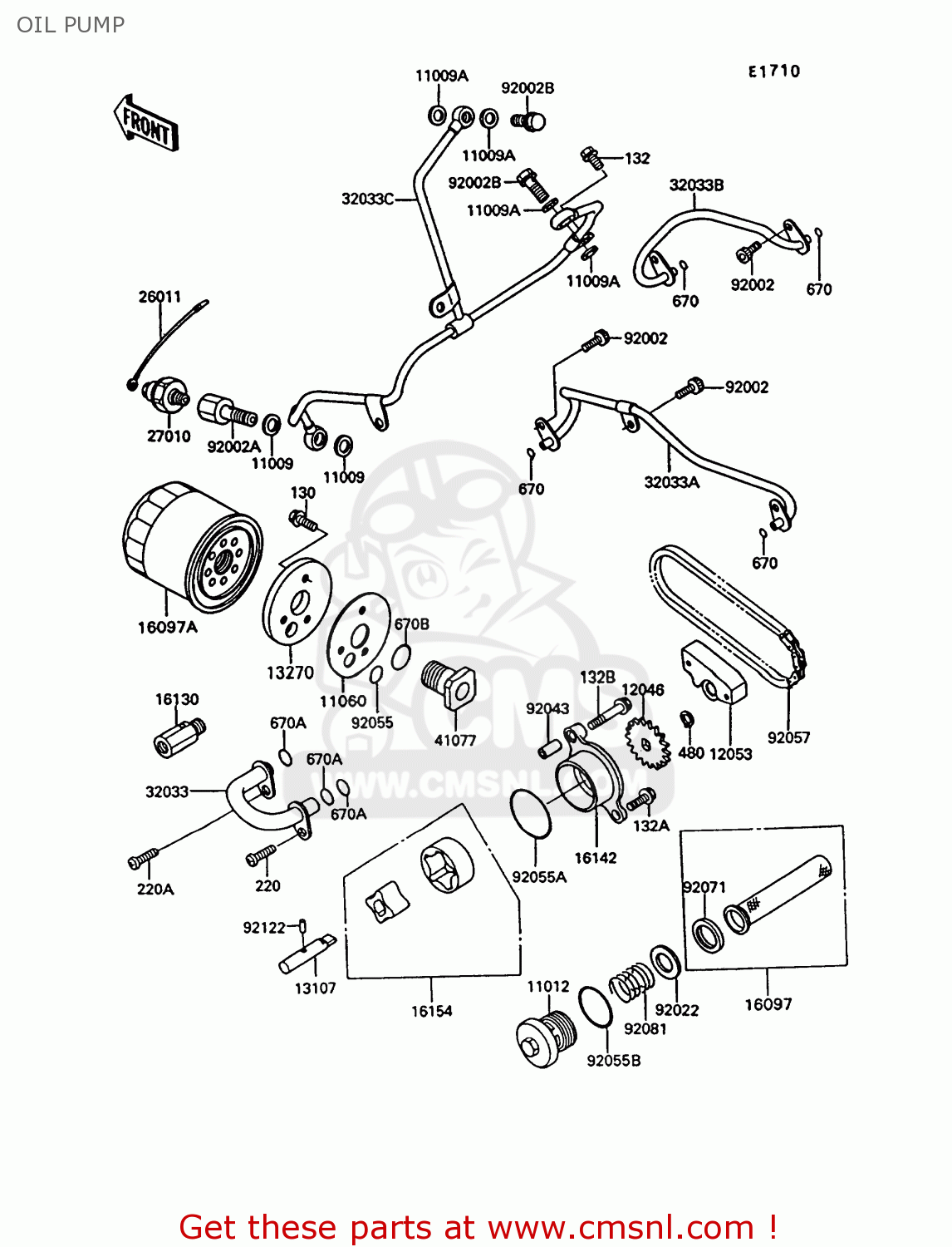OIL PUMP VN750A10 VN750 TWIN 1994 UNITED KINGDOM FR NL AR FG IT SP ST