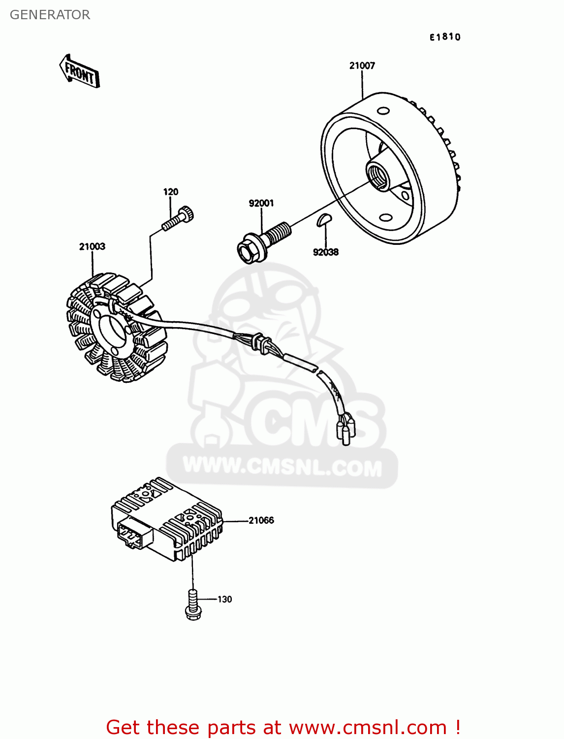 GENERATOR VN750A10 VN750 TWIN 1994 UNITED KINGDOM FR NL AR FG IT SP ST
