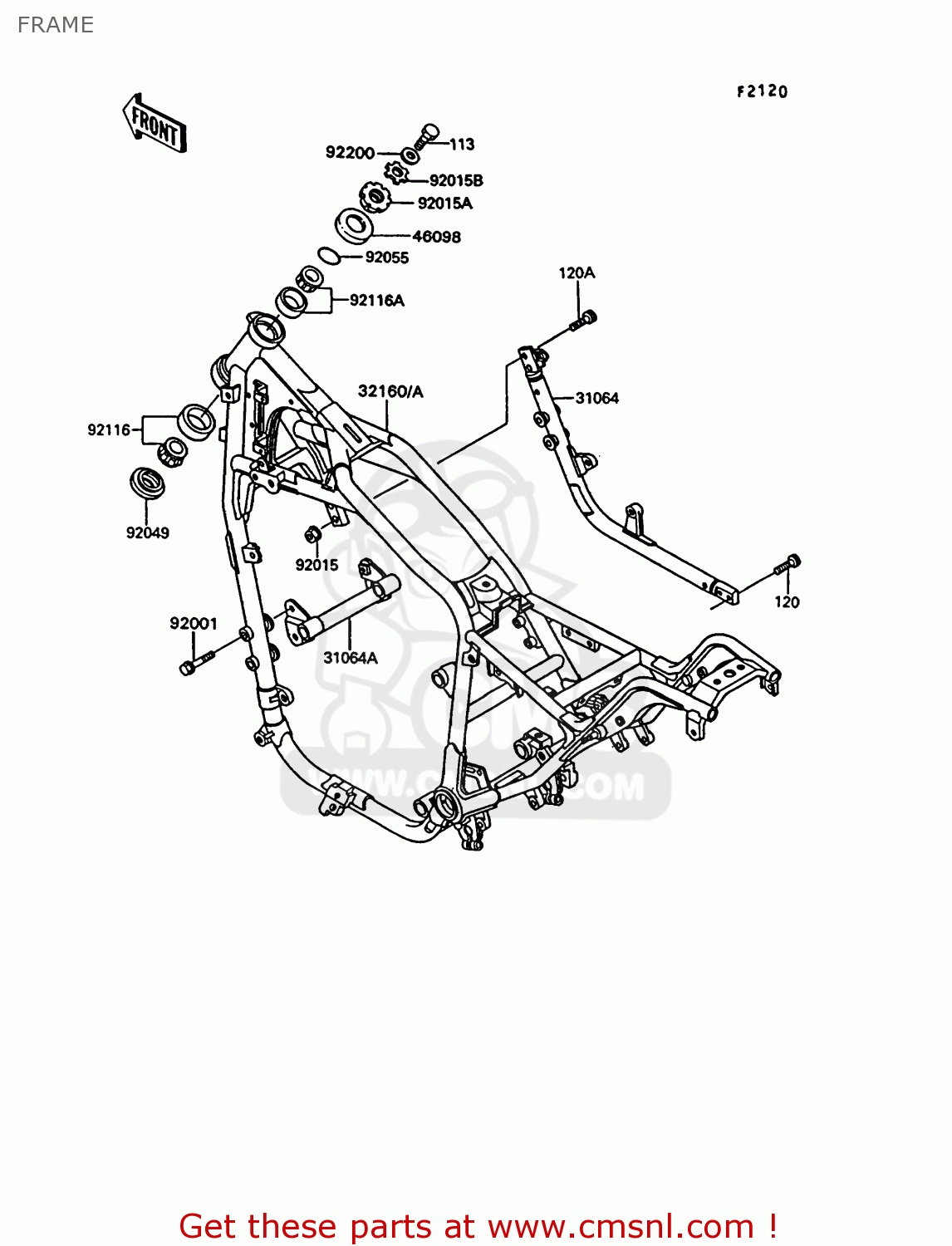 FRAME VN750A10 VN750 TWIN 1994 UNITED KINGDOM FR NL AR FG IT SP ST