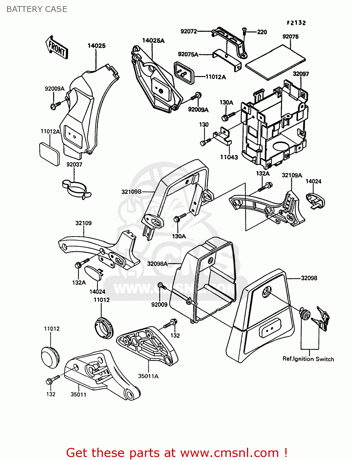 BATTERY CASE VN750A10 VN750 TWIN 1994 UNITED KINGDOM FR NL AR FG IT SP ST