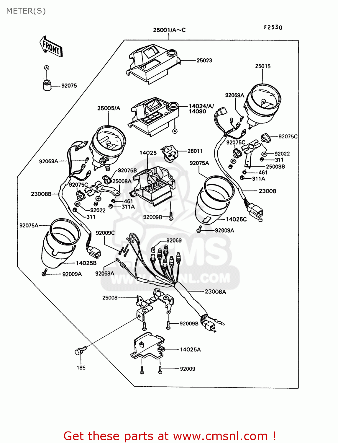 METER(S) VN750A10 VN750 TWIN 1994 UNITED KINGDOM FR NL AR FG IT SP ST
