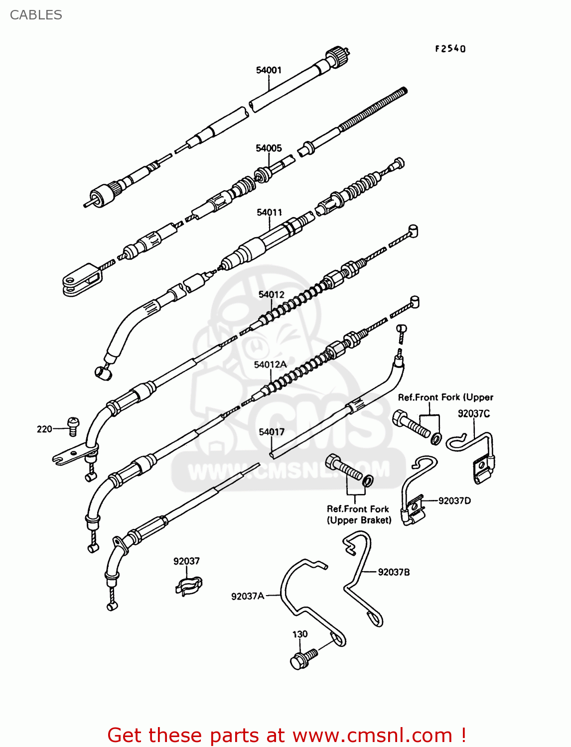 CABLES VN750A10 VN750 TWIN 1994 UNITED KINGDOM FR NL AR FG IT SP ST