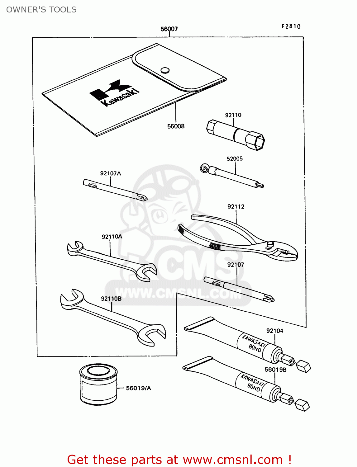 OWNER'S TOOLS VN750A10 VN750 TWIN 1994 UNITED KINGDOM FR NL AR FG IT SP ST