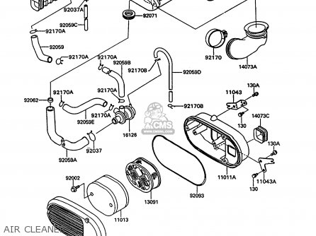 AIR CLEANER - VN750A10 VN750 TWIN 1994 UNITED KINGDOM FR NL AR FG IT SP ST
