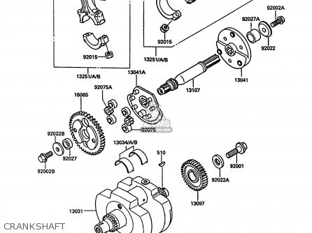 CRANKSHAFT - VN750A10 VN750 TWIN 1994 UNITED KINGDOM FR NL AR FG IT SP ST