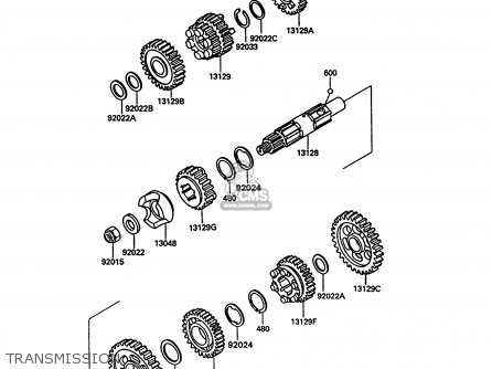 TRANSMISSION - VN750A10 VN750 TWIN 1994 UNITED KINGDOM FR NL AR FG IT SP ST