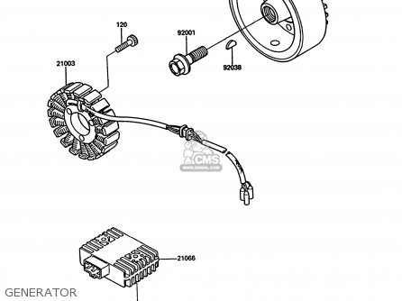 GENERATOR - VN750A10 VN750 TWIN 1994 UNITED KINGDOM FR NL AR FG IT SP ST