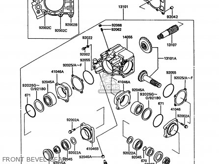 FRONT BEVEL GEAR - VN750A10 VN750 TWIN 1994 UNITED KINGDOM FR NL AR FG IT SP ST