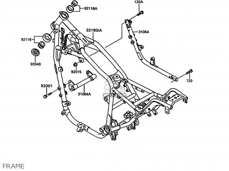 FRAME - VN750A10 VN750 TWIN 1994 UNITED KINGDOM FR NL AR FG IT SP ST