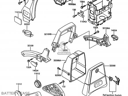 BATTERY CASE - VN750A10 VN750 TWIN 1994 UNITED KINGDOM FR NL AR FG IT SP ST