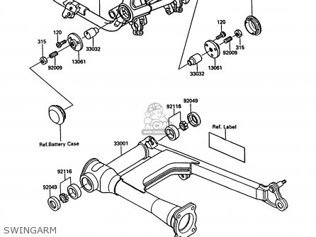 SWINGARM - VN750A10 VN750 TWIN 1994 UNITED KINGDOM FR NL AR FG IT SP ST