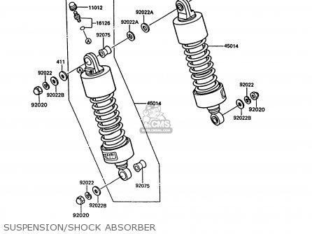 SUSPENSION/SHOCK ABSORBER - VN750A10 VN750 TWIN 1994 UNITED KINGDOM FR NL AR FG IT SP ST