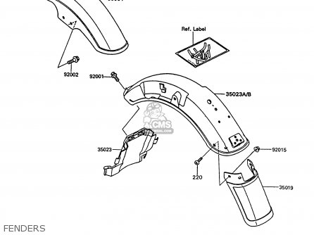 FENDERS - VN750A10 VN750 TWIN 1994 UNITED KINGDOM FR NL AR FG IT SP ST