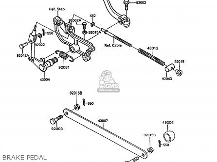 BRAKE PEDAL - VN750A10 VN750 TWIN 1994 UNITED KINGDOM FR NL AR FG IT SP ST