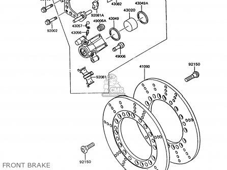 FRONT BRAKE - VN750A10 VN750 TWIN 1994 UNITED KINGDOM FR NL AR FG IT SP ST