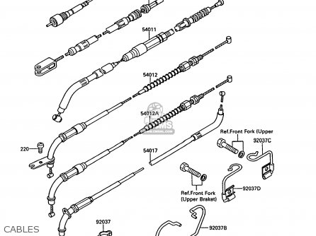 CABLES - VN750A10 VN750 TWIN 1994 UNITED KINGDOM FR NL AR FG IT SP ST