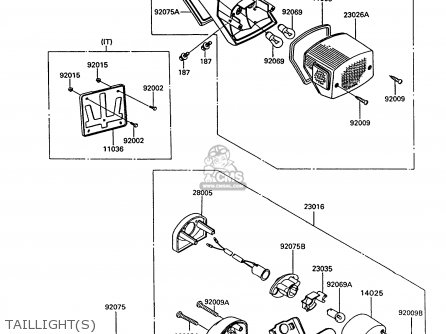 TAILLIGHT(S) - VN750A10 VN750 TWIN 1994 UNITED KINGDOM FR NL AR FG IT SP ST