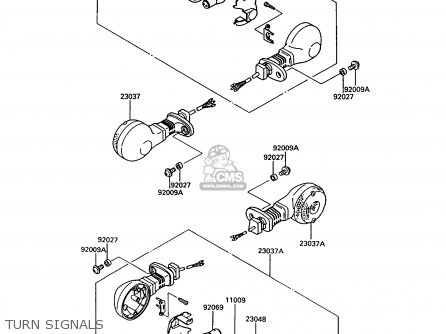 TURN SIGNALS - VN750A10 VN750 TWIN 1994 UNITED KINGDOM FR NL AR FG IT SP ST