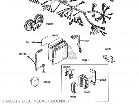 CHASSIS ELECTRICAL EQUIPMENT - VN750A10 VN750 TWIN 1994 UNITED KINGDOM FR NL AR FG IT SP ST