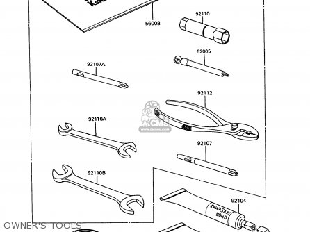 OWNER'S TOOLS - VN750A10 VN750 TWIN 1994 UNITED KINGDOM FR NL AR FG IT SP ST