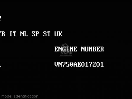 Model Identification - VN750A10 VN750 TWIN 1994 UNITED KINGDOM FR NL AR FG IT SP ST