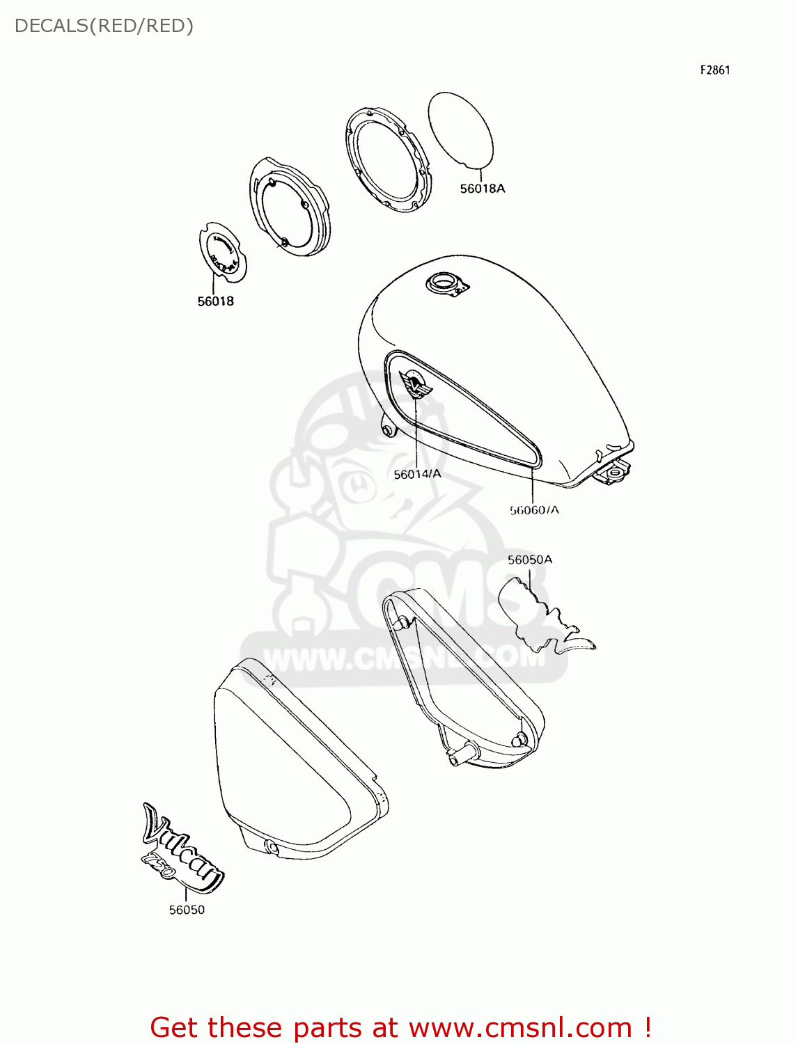 DECALS(RED/RED) VN750A10 VULCAN 750 1994 USA CALIFORNIA CANADA