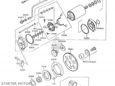 STARTER MOTOR - VN750A10 VULCAN 750 1994 USA CALIFORNIA CANADA