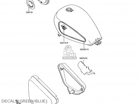 DECALS(GREEN/BLUE) - VN750A10 VULCAN 750 1994 USA CALIFORNIA CANADA
