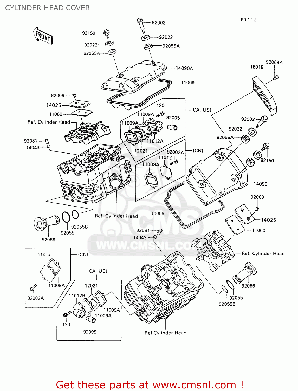 CYLINDER HEAD COVER VN750A11 VULCAN 750 1995 USA CALIFORNIA