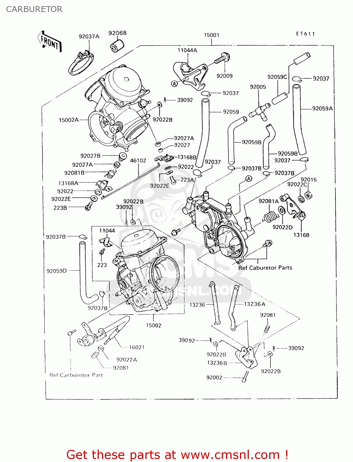 CARBURETOR VN750A11 VULCAN 750 1995 USA CALIFORNIA
