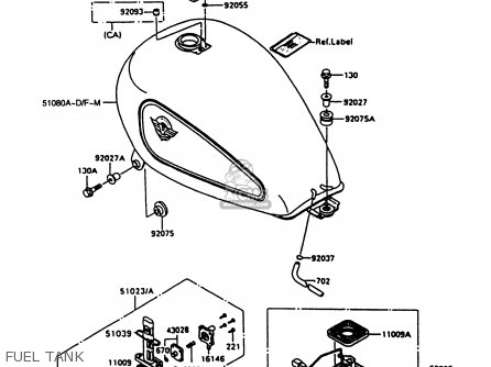 FUEL TANK - VN750A11 VULCAN 750 1995 USA CALIFORNIA