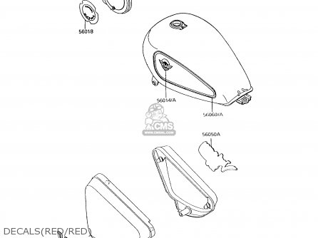 DECALS(RED/RED) - VN750A11 VULCAN 750 1995 USA CALIFORNIA