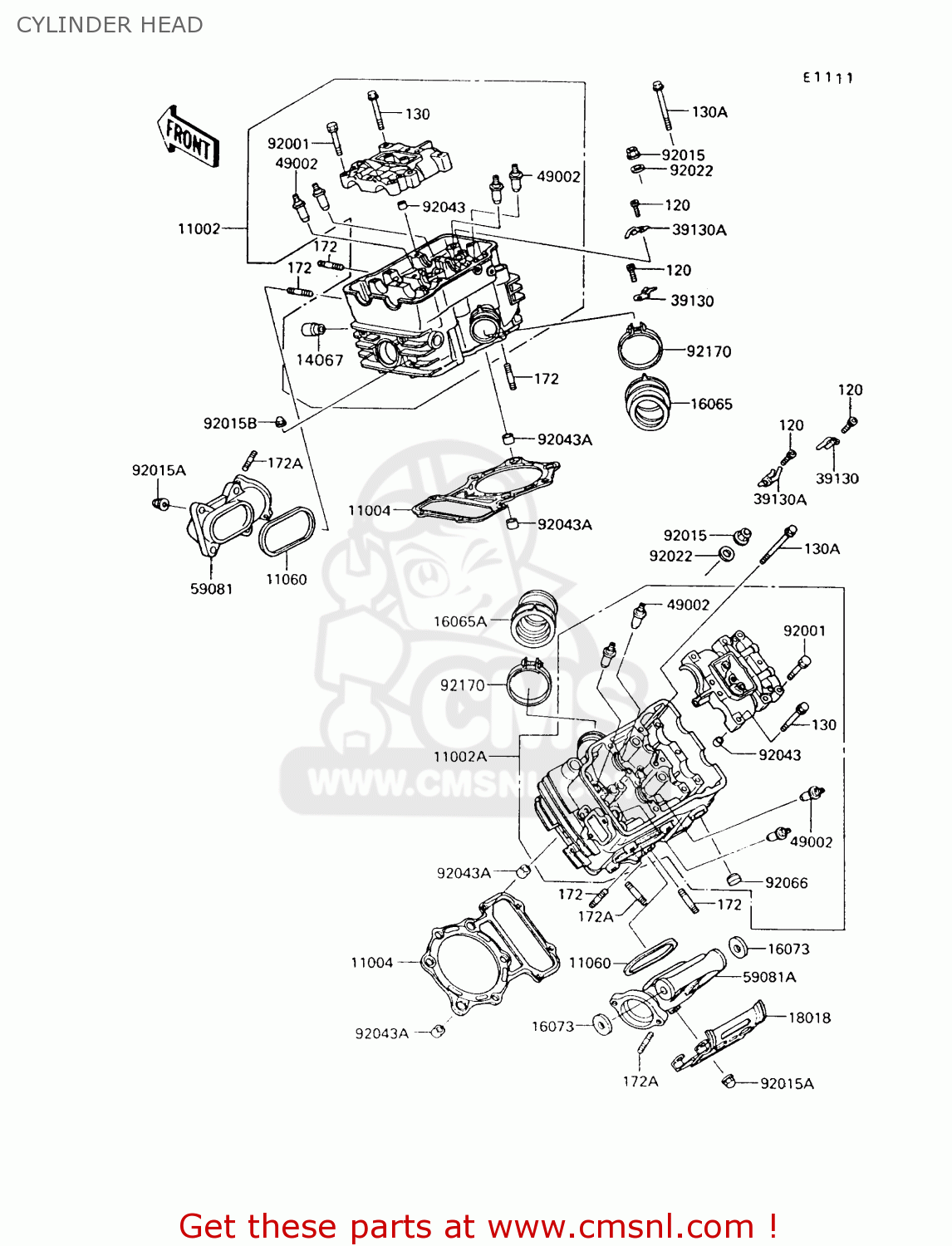 CYLINDER HEAD VN750A12 VULCAN 750 1996 USA CALIFORNIA