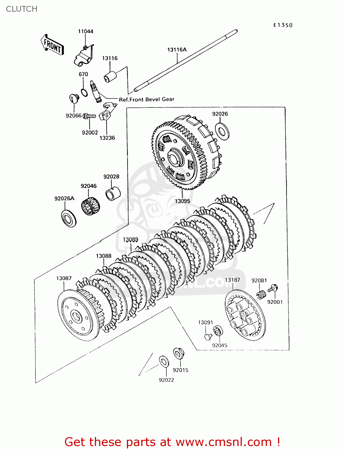 CLUTCH VN750A12 VULCAN 750 1996 USA CALIFORNIA
