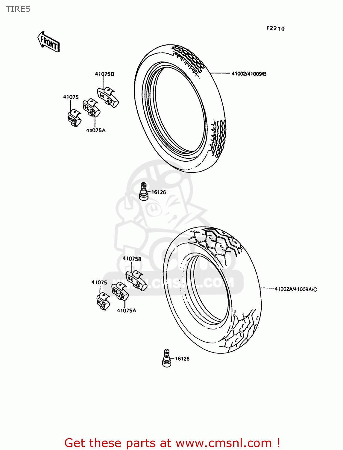 TIRES VN750A12 VULCAN 750 1996 USA CALIFORNIA