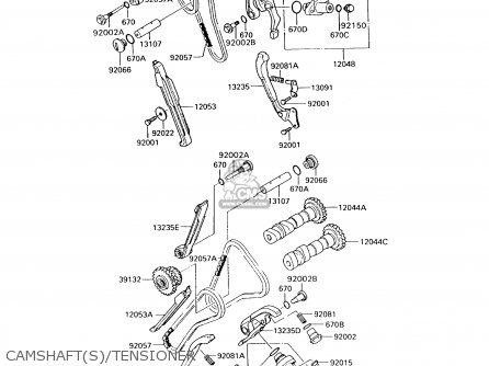 CAMSHAFT(S)/TENSIONER - VN750A12 VULCAN 750 1996 USA CALIFORNIA