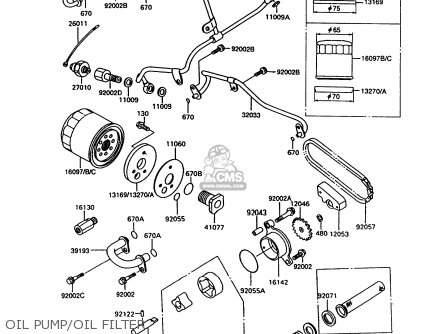 OIL PUMP/OIL FILTER - VN750A12 VULCAN 750 1996 USA CALIFORNIA