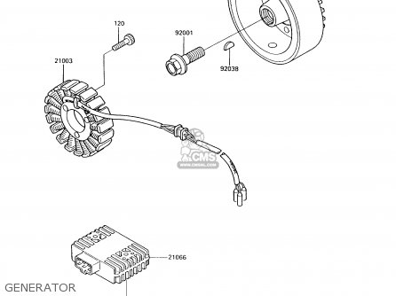 GENERATOR - VN750A12 VULCAN 750 1996 USA CALIFORNIA