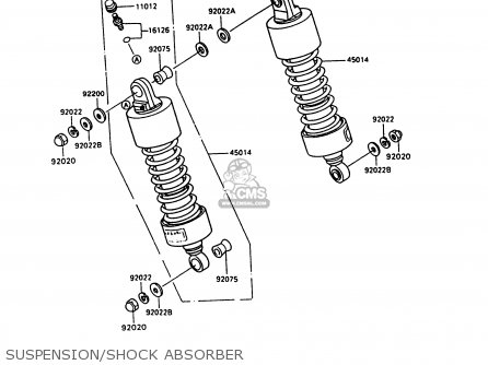 SUSPENSION/SHOCK ABSORBER - VN750A12 VULCAN 750 1996 USA CALIFORNIA
