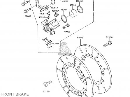 FRONT BRAKE - VN750A12 VULCAN 750 1996 USA CALIFORNIA