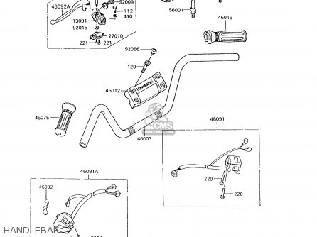 HANDLEBAR - VN750A12 VULCAN 750 1996 USA CALIFORNIA