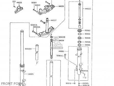 FRONT FORK - VN750A12 VULCAN 750 1996 USA CALIFORNIA