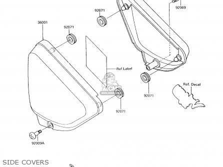 SIDE COVERS - VN750A12 VULCAN 750 1996 USA CALIFORNIA