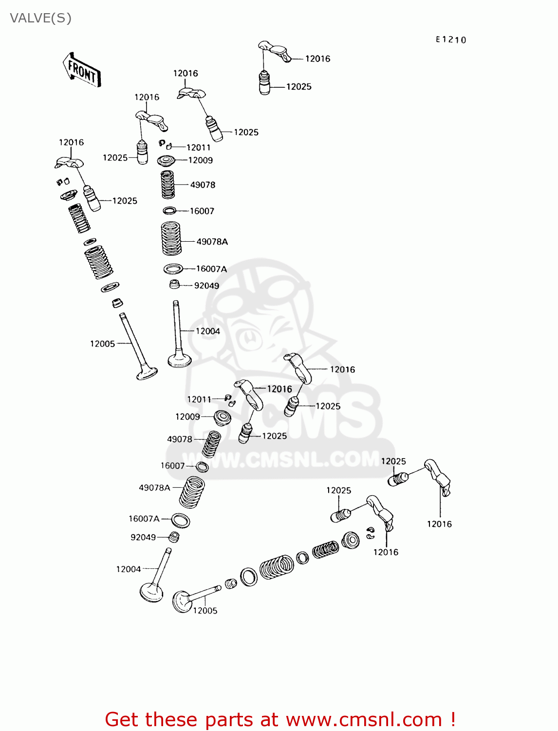 VALVE(S) VN750A13 VULCAN 750 1997 USA CALIFORNIA