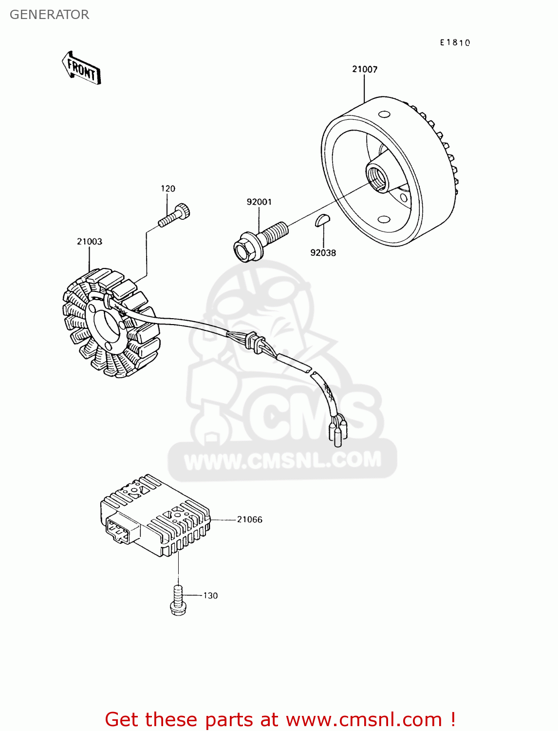 GENERATOR VN750A13 VULCAN 750 1997 USA CALIFORNIA