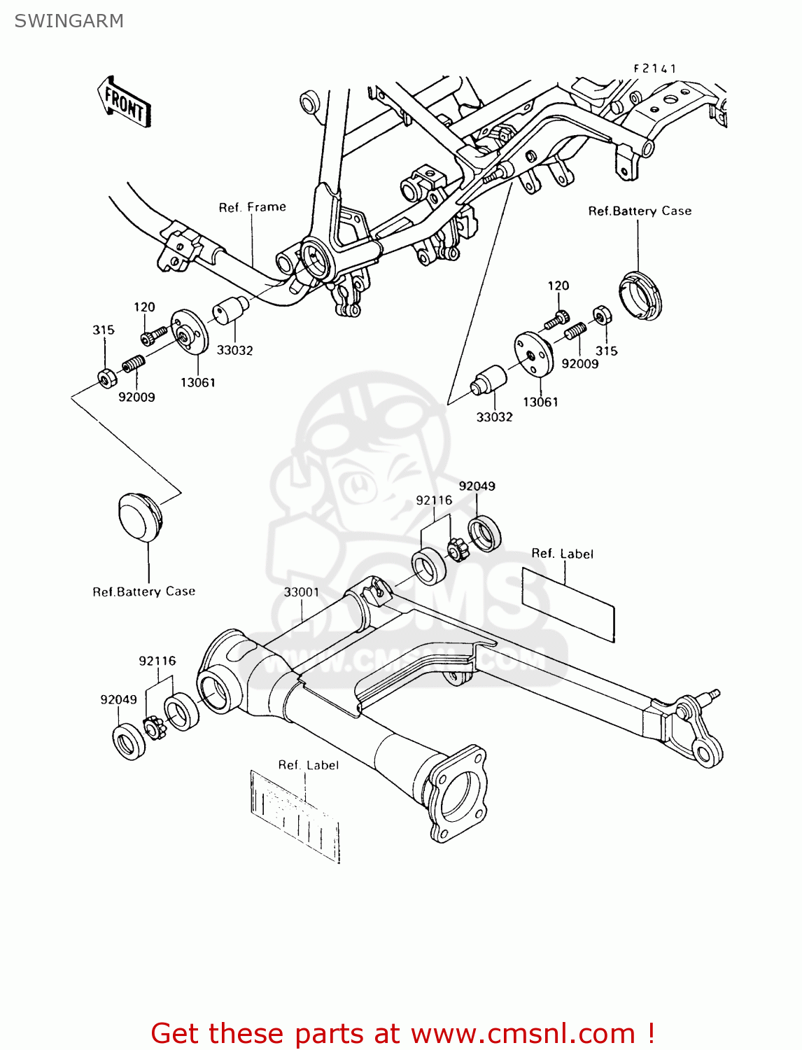SWINGARM VN750A13 VULCAN 750 1997 USA CALIFORNIA