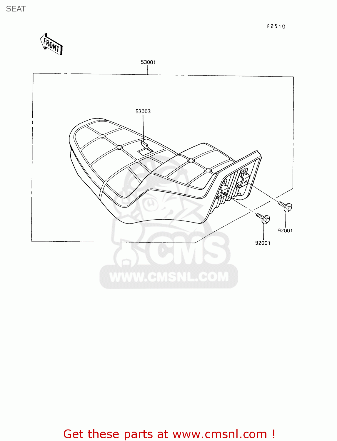 SEAT VN750A13 VULCAN 750 1997 USA CALIFORNIA