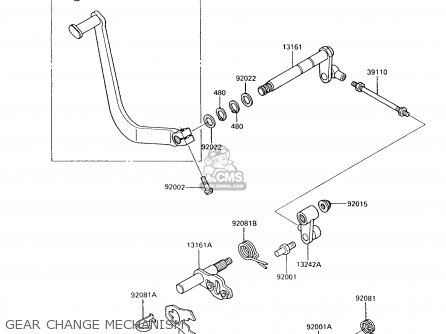 GEAR CHANGE MECHANISM - VN750A13 VULCAN 750 1997 USA CALIFORNIA