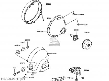HEADLIGHT(S) - VN750A13 VULCAN 750 1997 USA CALIFORNIA